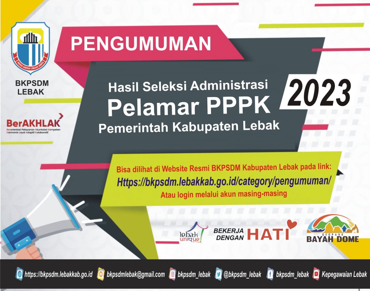 Pengumuman Seleksi Administrasi PPPK Setelah Masa Sanggah Tahun Formasi ...